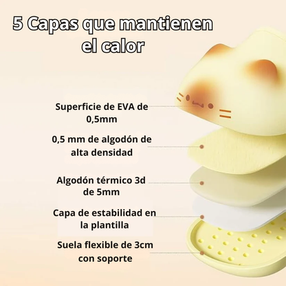 Pantuflas Huellas de Gatito