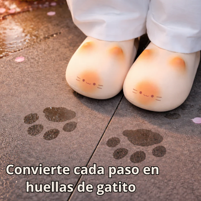 Pantuflas Huellas de Gatito