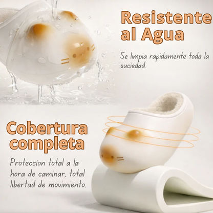 Pantuflas Huellas de Gatito