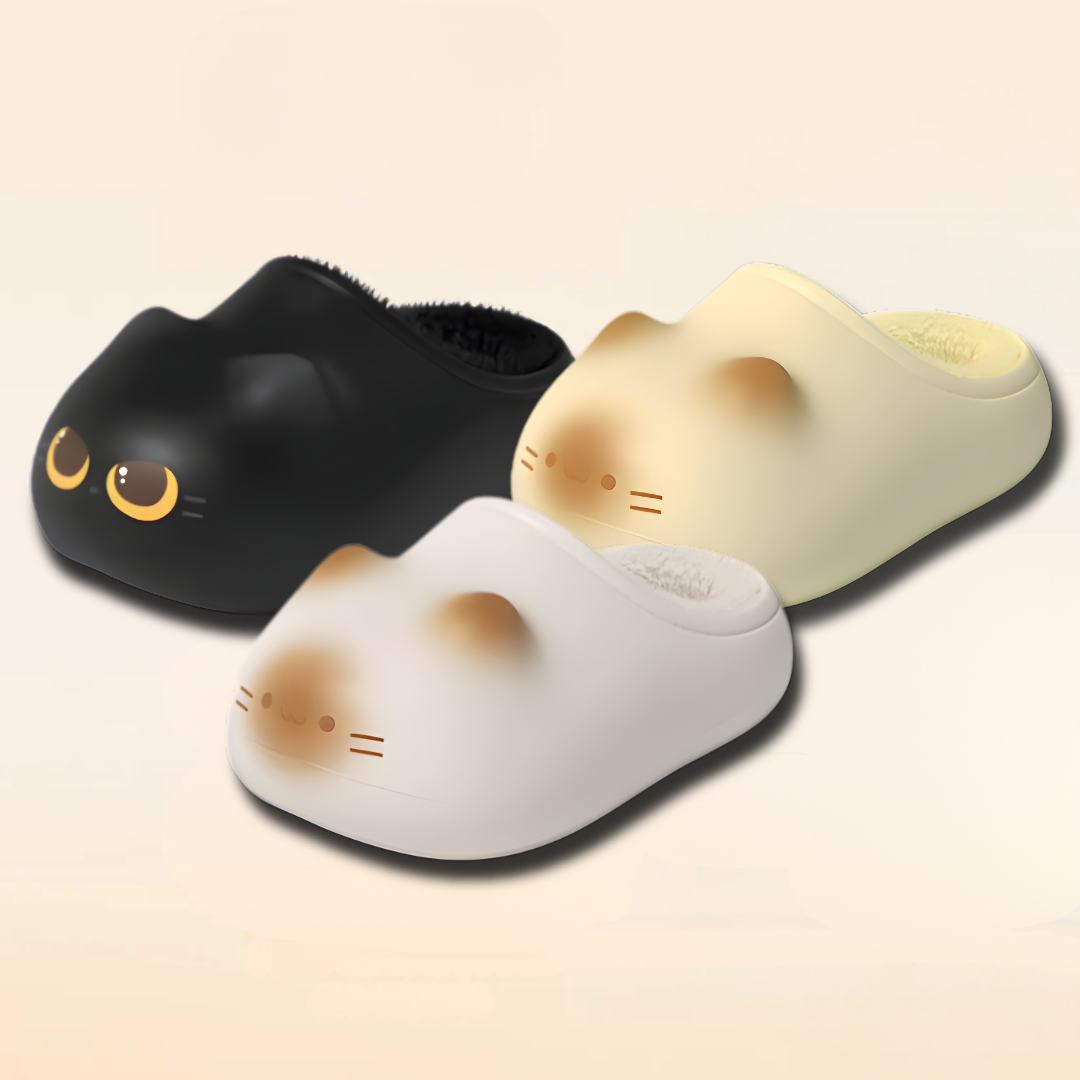 Pantuflas Huellas de Gatito